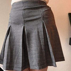 Max Studio Gingham Tennis Skirt
